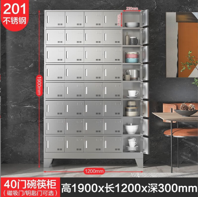 5、201不锈钢40门碗柜.png